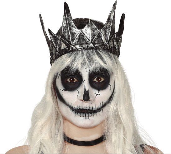 Fiestas Guirca - Evil Queen Latex Kroon - Zwart - Unisex - Volwassenen