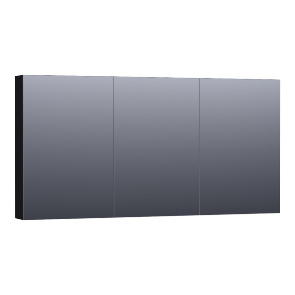 Saniclass Plain Spiegelkast 139x70x15cm Mat Zwart SK-PL140MZ