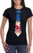 Bellatio Decorations Shoppartners Bv Foute Kerst t-shirt stropdas met kerstman print zwart voor dames S