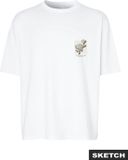 JACK & JONES JORMONTAUK CHESTIE TEE SS CREW NECK FST T-shirt Homme M Bright White