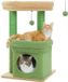 Ibenzoa® Kattentoren met Meerdere Verdiepingen en Sisal Krabpalen voor Huiskatten in Fris Groen Design