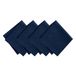 Elrene Home Fashions Continental Solid Texture Water- en vlekbestendige stoffen eetservetten, set van 4, 17"x17", Navy