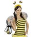 Widmann Bijen diadeem - Geel pluche haarband met bijtjes voor insecten outfit