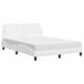Zadar Lit avec Matelas Similicuir Blanc 120x200 cm