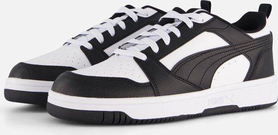 PUMA Rebound V6 Lo Jr Sneakers - Puma White-Puma Black - Maat 39