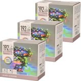 Merkloos Kerstverlichting - 3x - LED gekleurd - op batterijen - 14 meter