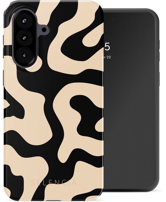 Selencia Hoesje - Geschikt voor Samsung Galaxy A57 (5G) - Backcover - Art Wave Black