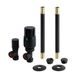 Hudson Reed Robinet radiateur coudé, tête thermostatique & kit rallonge tuyauterie - Noir
