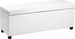 Corium Banc de rangement coffre de rangement 119x38x45 cm similicuir blanc