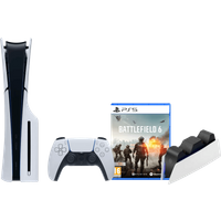 Sony PlayStation 5 Slim Disc Edition + Battlefield 6 + Oplaadstation