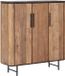 DTP Home Cupboard Soho low, 3 doors, 130x120x40 cm, recycled teakwood and mortex