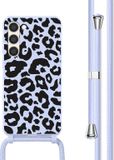 iMoshion Hoesje Samsung Galaxy S23 - Siliconen Design Hoesje met Koord - Animal Lila