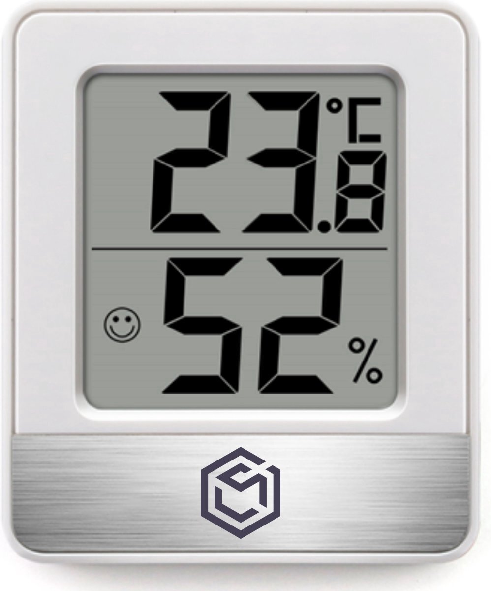 Ease electronicz Hygrometer - Luchtvochtigheidsmeter - Digitaal Weerstation - Vochtigheidsmeter - Thermometer voor Binnen - Inclusief batterij