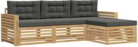 vidaXL - Buiten - bank - set - 4 - st - Wit - en - antracietkleurig