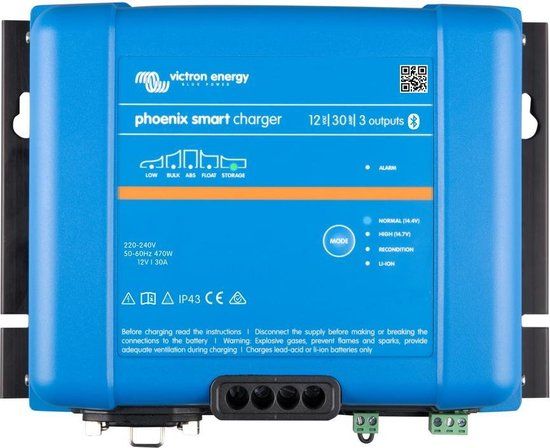 Victron Energy Phoenix Smart lader 12/30 (3) IP43 230V - Blauw