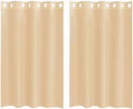 vidaXL Rideaux Voile avec œillets 2 pcs sable