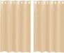 vidaXL Rideaux Voile avec œillets 2 pcs sable