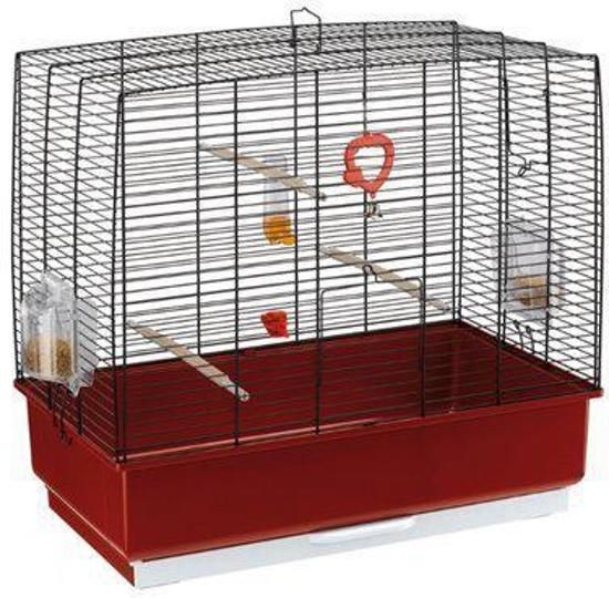 Ferplast Vogelkooi Plastic Rekord 4 Bordeaux/Zwart 60X32.5X57.5 Cm