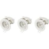 Sygonix SY-6417588 Lampe encastrable à LED – Lot de 3 – LED GU10 – 3 W – Blanc