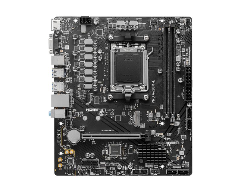 MSI PRO A620M-E - Micro ATX Motherboard - AMD A620 - Socket AM5
