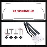 BREMER SITZBEZÜGE Set van 2 multiflex consoles gepoedercoat geschikt voor VW Multivan T5 T6 T6.1 / T5 / T6 / bedverlenging / hoogte 51 cm zwart