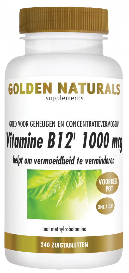 Golden Naturals Vitamine B12 1000mcg Zuigtabletten