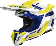 Airoh Twist 3 Dynasty Motocrosshelm - Wit/blauw/geel - Maat XS