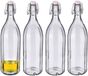 Westmark Bouteille à levier / Bouteille Weck - 4x - Verre transparent - Étanche - 1 Litre