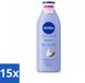 Nivea Lait pour le corps lisse - Beurre de karité - 72 heures d'hydratation - Peau sèche - 400 ml - Lot économique