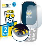 BROTECT - Screenprotector voor Nokia 3310 (2017) - Folie Beschermfolie transparant volledig dekking - 2 Stuks