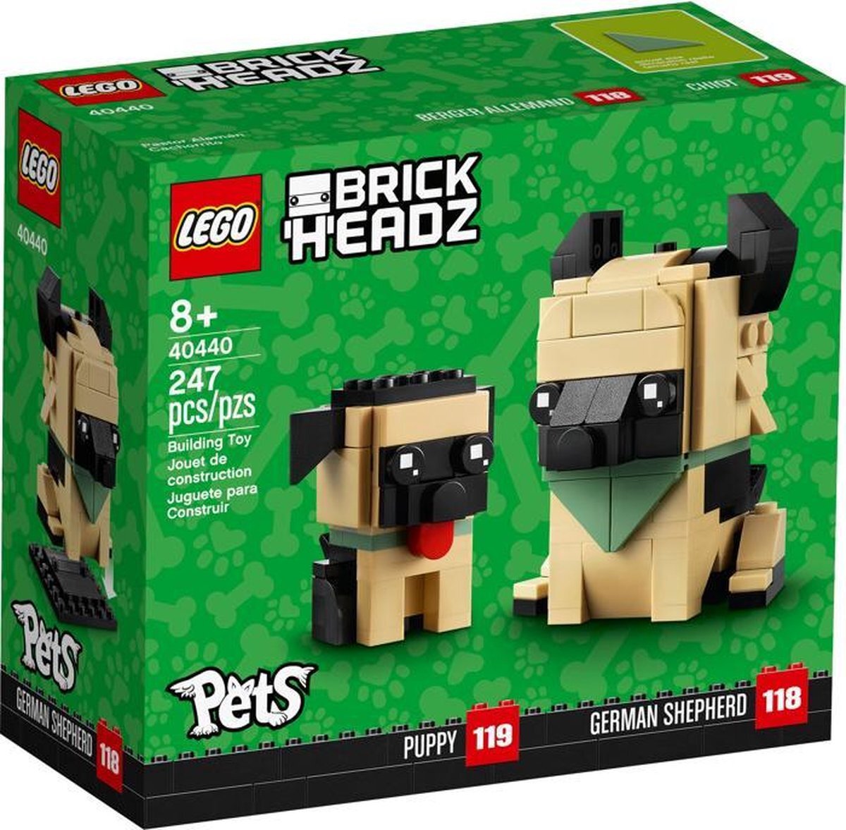 lego Brickheadz pets 40440 - Duitse herder met puppy