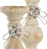 DKD Home Decor Kaarshouder Hout (9,5 x 9,5 x 28 cm)