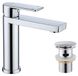 Merkloos Wastafelkraan Roestvrij staal Chroom Pop-up afvoer 1 1/4 inch