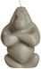 Kosta Boda Gabba Gabba gorilla bougie H11.5cm gris
