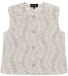 Elvira Collections Elvira Gilet Amelia Lange Mouwloos Regular Fit Katoen/Elastaan Beige Dames L (40)
