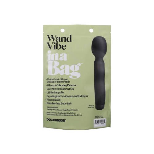 Doc Johnson Vibrating Wand Vibrator - Black