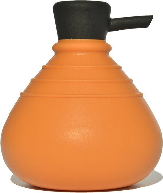Cleverline SoapBelly handzeepdispenser oranje met zwarte dop