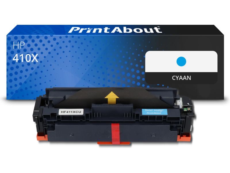 PrintAbout Toner 410X (CF411X) Cyaan Hoge capaciteit geschikt voor HP
