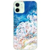 1001 coques Apple iPhone 12 Mini Marbre ocean bedrukt siliconen hoesje