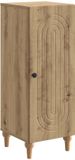 vidaXL Dressoir Artisanaal eiken 33 x 34,5 x 90 cm Bewerkt hout