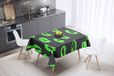 Bonamaison Tafelkleed, Anti-Mold, Sneldrogend, Waterdicht, 100% Polyester Tafellaken, Neon groene rook, 140 x 140 Cm