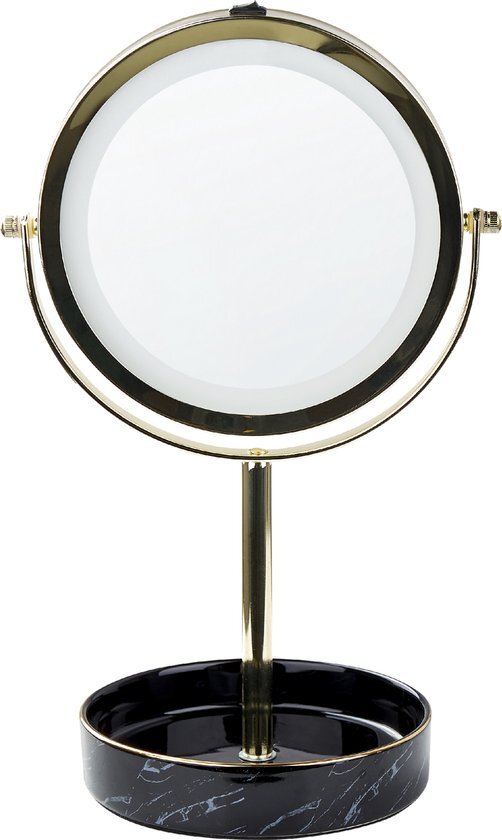 SAVOIE - Make-up spiegel - Goud/Zwart - IJzer