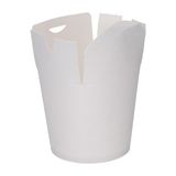 Papiercontainer met deksel scharnier wit - 750 ml