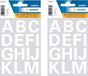 Herma Stickervel alfabet - 56x stuks - plak letters - A tm Z - wit - 20x20 mm