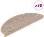 vidaXL Trapmatten Sisal-Look Zelfklevend Lichtbeige 30 Stuks 65x21x4 cm