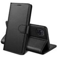 Phonillico® Hoesje voor Samsung A22 5G - Zwart Portemonnee Flap Magnetische klep Kaartopslag