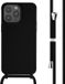 iMoshion Siliconen Hoesje met Koord iPhone 15 Pro Max - Zwart