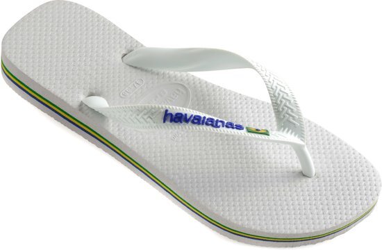 Havaianas Slippers - Maat 33/34 - Unisex - wit/blauw