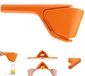 Merkloos Fluicer - Trekker - Oranje - Nylon - 9,5 cm lang