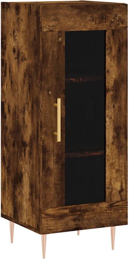 vidaXL Dressoir 34,5x34x90 cm bewerkt hout gerookt eiken